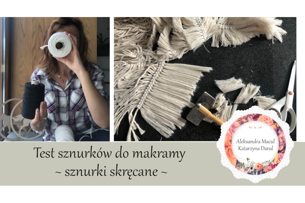 Test sznurka do makramy - sznurek skręcany do rozczesywania